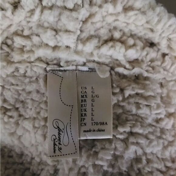 Forever 21 open front drape jacket Sz L - Picture 8 of 9